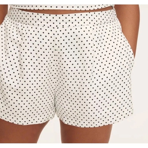 Women's Mini Polka Dot Linen Flared High Rise Shorts kate spade Target XXS Lined - Picture 1 of 6